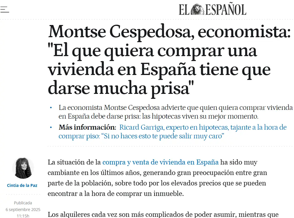 Montse Cespedosa. El español